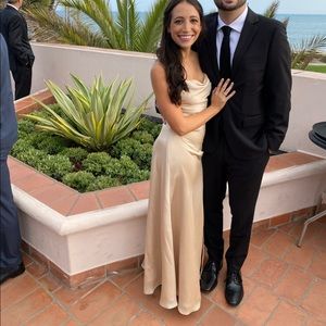 Champagne Silk Rosabel Maxi Dress